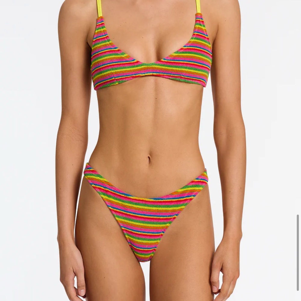 Triangl Swimwear Multicolor Striped Bikini- NWT - Picture 2 of 7